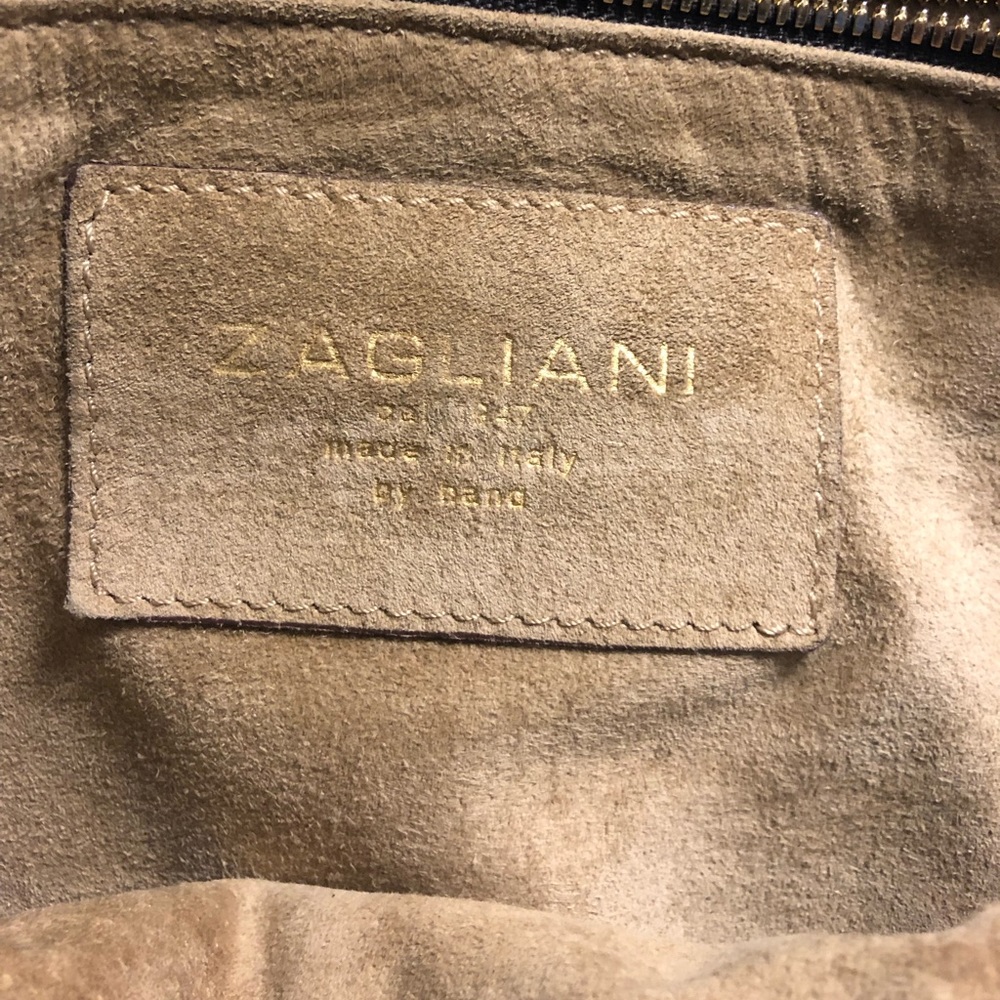 Zagliani Metallic Python Tote - image 6